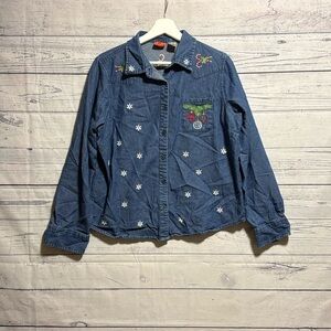 Holiday Joy Denim cotton Long sleeve